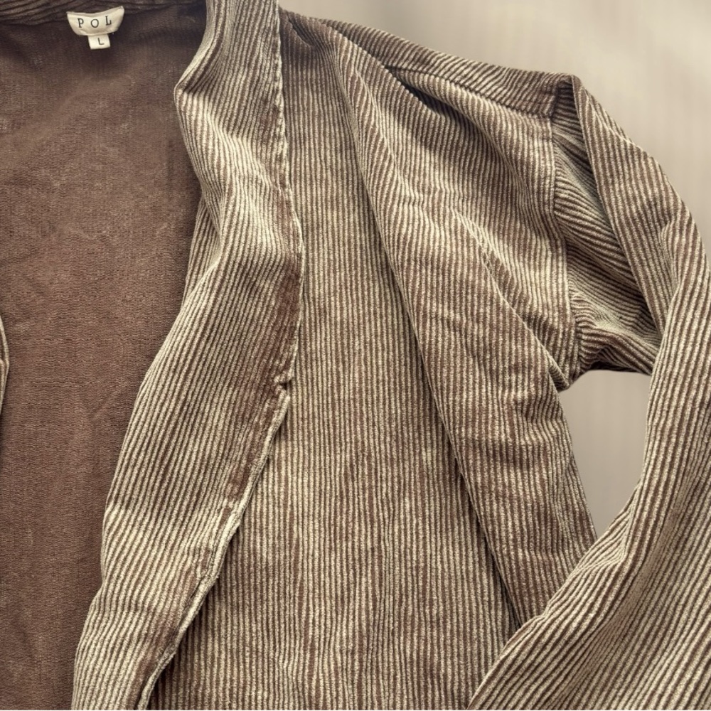 POL Oversized Open Raw Hem Corduroy Blazer Size Large - Picture 6 of 13